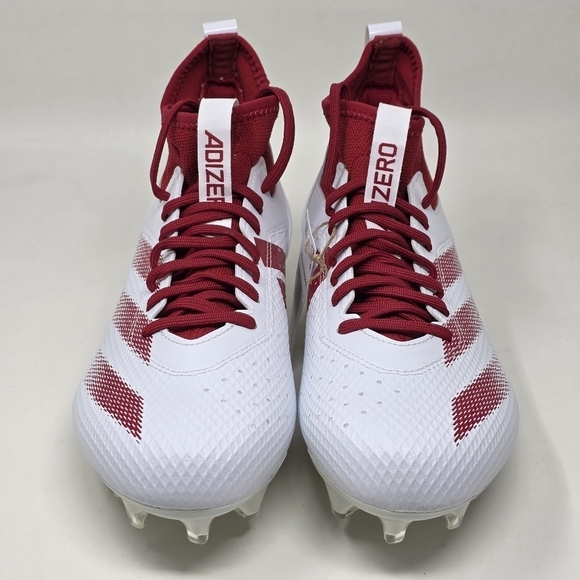 adidas Adizero Impact Football Cleats Mens Size 9 White Red Shoes IF2477 New main image 4